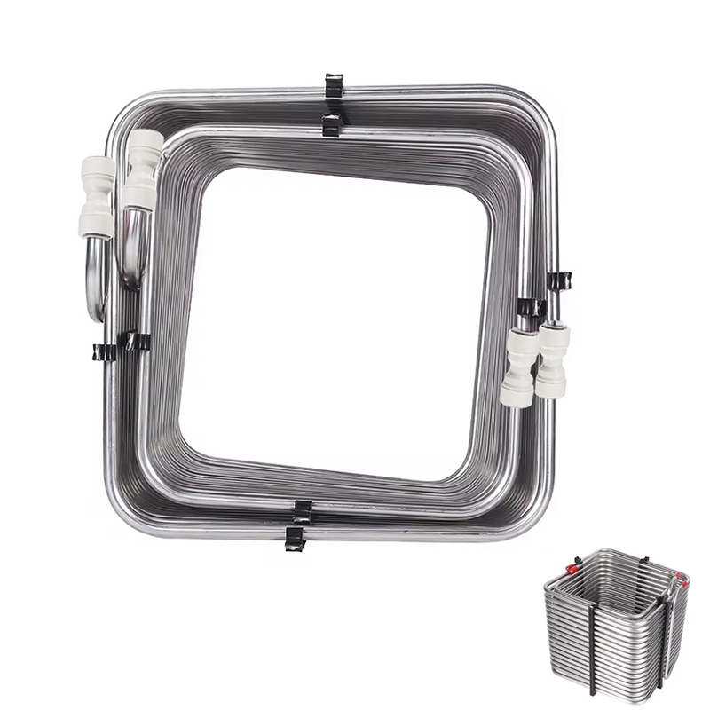 Push Fit Connector - SS 304 vierkante spiraalbuizen, bierkoeler-spiraalbuizen voor